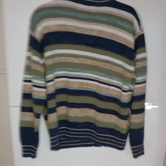 Tiara Women's Striped Sweater - Blue and Green - Picture 9 of 9